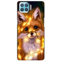 Чехлы с картинкой Лисички для Oppo F17 (VPrint) (Лисичка в гирляндах)