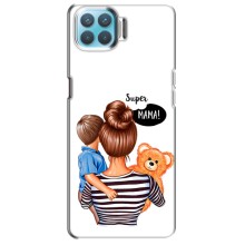 Чехол с печатью для Oppo F17 - (Мама с ребенком) (AlphaPrint) (Мама с сыном)