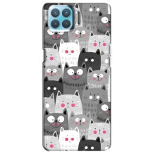 Чехлы с Котиками для Oppo F17 (VPrint) (Рисованные котики)