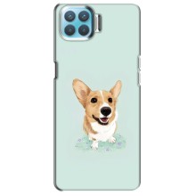 Чехлы с собаками для Oppo F17 (VPrint) (Корги)