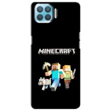 Чехол Майнкрафт на Oppo F17 (AlphaPrint) Minecraft (герои Minecraft)