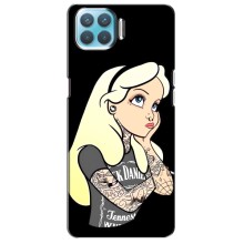 Чехол с печатью для Oppo F17 - (Мода) (AlphaPrint) (Девочка в тату)