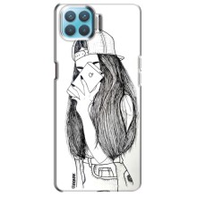 Чехол с печатью для Oppo F17 - (Мода) (AlphaPrint) (Фото девочки)