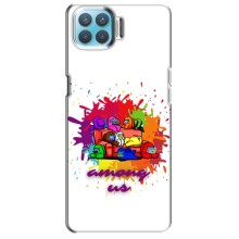 Чехол Амонг Ас для Oppo F17 (AlphaPrint) (Яркий АмонгАс)