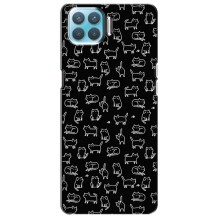 Чехол с принтом для Oppo F17 (AlphaPrint) Модные коты (Меленькие котики)