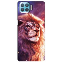 Чехол со Львом для Oppo F17 (VPrint) (Красочный Лев)