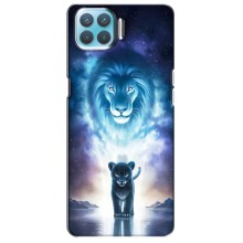 Чехол со Львом для Oppo F17 (VPrint) (Маленький лев)