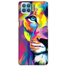 Чехол со Львом для Oppo F17 (VPrint) (Яркий Лев)