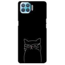 Чехол с рисунком кот на Oppo F17 (Равнодушный кот)