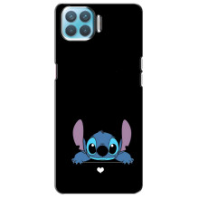 Чехол с принтом Стич на Oppo F17 – Стич на черном