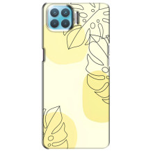 Силиконовый чехол с принтом в цветах на Oppo F17