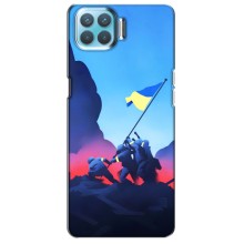 Чехол с украинским воином на Oppo F17 (Украинский прапор)
