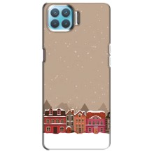Новогодние, Праздничные Чехлы для Oppo F17 - 2024 год (Зимний город)