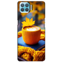 Чохол з унікальним дизайном 'Осінь з кавою' для Oppo F17 – Кава з жовтим