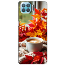 Чехол с уникальным дизайном «Осень с кофе» для Oppo F17
