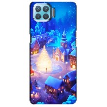 Рождественские Чехлы для Oppo F17 (VPrint) (Рождественский город)
