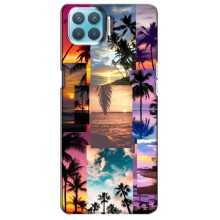 Силиконовый чехол с КАРТИНКАМИ лето для Oppo F17 (AlphaPrint) (Летний отпуск)