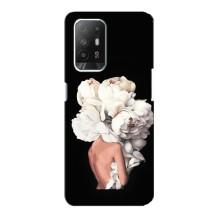 Чехлы (ART) Цветы на Oppo F19 Pro Plus 5G (VPrint) (Білі квіти)