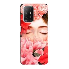 Чехлы (ART) Цветы на Oppo F19 Pro Plus 5G (VPrint) (Очі в квітах)