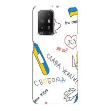 Чохли (Доброго вечора, ми за України) для Оппо Ф19 Про Плюс (AlphaPrint) (Стикер)