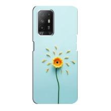Чохли з квітами для Oppo F19 Pro Plus 5G (VPrint) (Жовта квітка)
