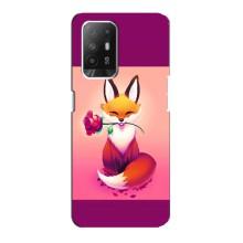 Чохли з картинкою Лисичка для Oppo F19 Pro Plus 5G (VPrint) (Лиса з трояндою)