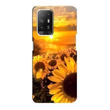 Чехол с Цветами для Oppo F19 Pro Plus 5G (поле подсолнухов)