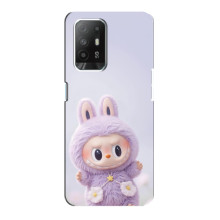 Чохол з принтом Лабубу для Oppo F19 Pro Plus 5G – Фіолетовий Лабубу
