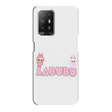 Чохол з принтом Лабубу для Oppo F19 Pro Plus 5G – Логотип Лабубу