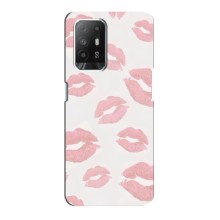 Чохол з розовим принтом для Oppo F19 Pro Plus 5G (Рожеві губи)