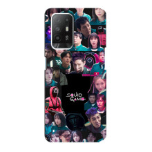 Чохол Гра в кальмара для Oppo F19 Pro Plus 5G – Колаж гра кальмара