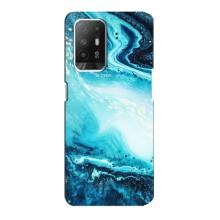 Мраморный чехол на Oppo F19 Pro Plus 5G (VPrint) – Голубой мрамор