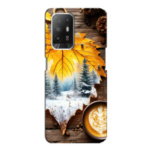 Чехол с уникальным дизайном «Осень с кофе» для Oppo F19 Pro Plus 5G – Осенне-зимнее кофе