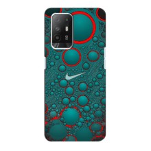 Силиконовый Чехол на Oppo F19 Pro Plus 5G с картинкой Nike (Найк зеленый)