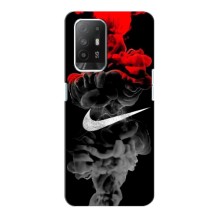 Силиконовый Чехол на Oppo F19 Pro Plus 5G с картинкой Nike – Nike дым