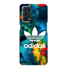 Чехлы Адидас для Oppo F19 (AlphaPrint) (Яркий Адидас)
