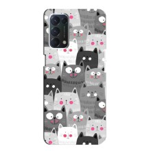 Чехлы с Котиками для Oppo F19 (VPrint) (Рисованные котики)