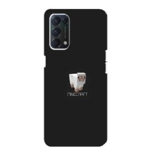Чехол Майнкрафт на Oppo F19 (AlphaPrint) Minecraft (Овечка Майнкрафт)