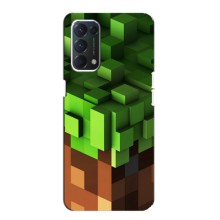 Чехол Майнкрафт на Oppo F19 (AlphaPrint) Minecraft (текстура Майнкрафт)