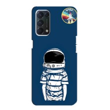 Чехол NASA для Oppo F19 (AlphaPrint) (Мальчик в шлеме)