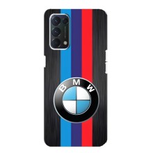 Чехол для Оппо Ф19 - с принтом БМВ (AlphaPrint) (Лого BMW)