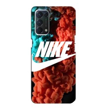 Чехол для Oppo F19 - с принтом Найк (AlphaPrint) (Дымчатый найк)