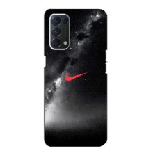 Чехол для Oppo F19 - с принтом Найк (AlphaPrint) (Найк красный)