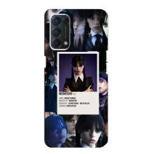 Чехлы Венсдей на Oppo F19 Уэнсдей (AlphaPrint) (коллаж Уэнздей)