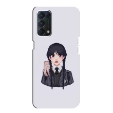 Чехлы Венсдей на Oppo F19 Уэнсдей (AlphaPrint) (Уэнздей и Вещь)