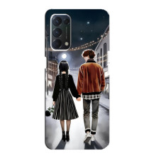 Чохол з дизайном Венздей 2 на Oppo F19 – Венздей і Тайлер