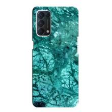 Мраморный чехол на Oppo F19 (VPrint) (Зеленый мрамор)
