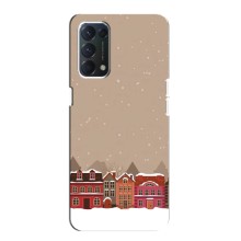 Новогодние, Праздничные Чехлы для Oppo F19 - 2024 год (Зимний город)
