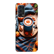 Чохол з унікальним дизайном 'Осінь з кавою' для Oppo F19 – Кава і гарбузики