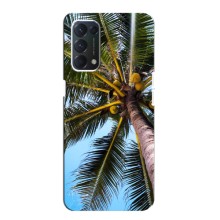Силиконовый чехол с КАРТИНКАМИ лето для Oppo F19 (AlphaPrint) (Пальма)